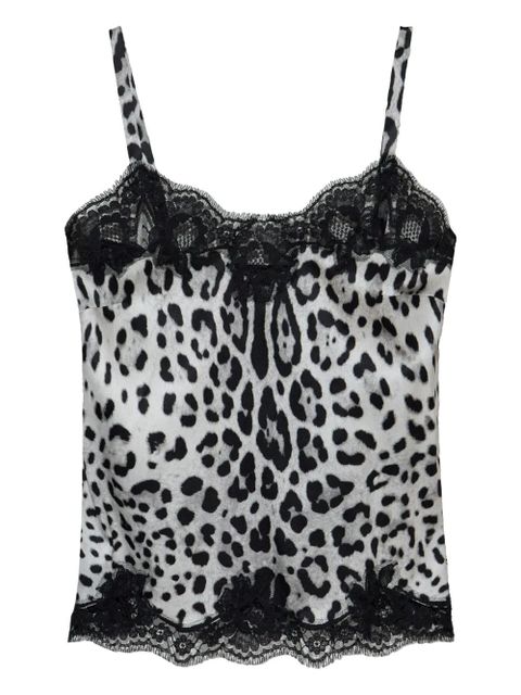 Dolce & Gabbana leopard-print camisole - Grey - zdjęcie produktu nr 1
