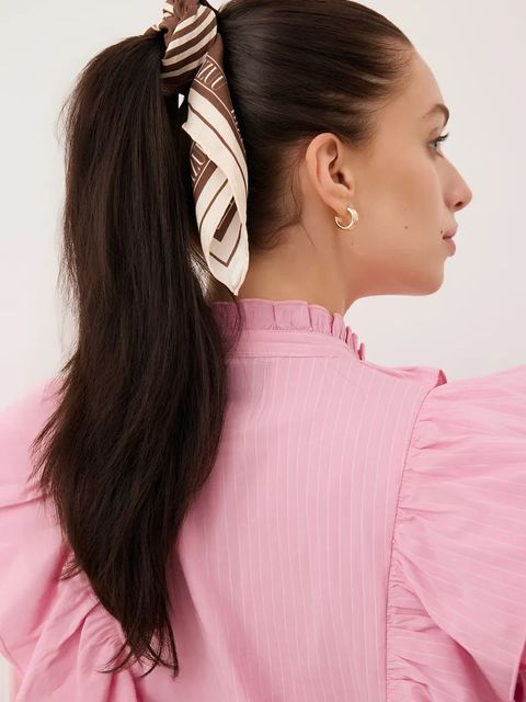 Bizuu koszula SANNI damska kolor różowy regular ze stójką SANNI RÓŻOWY