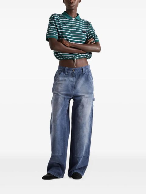 Prada Triangle-logo cargo trousers - Blue - zdjęcie produktu nr 2