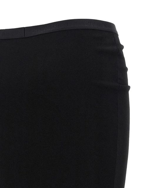 Valentino Garavani draped-asymmetrical midi skirt - Black