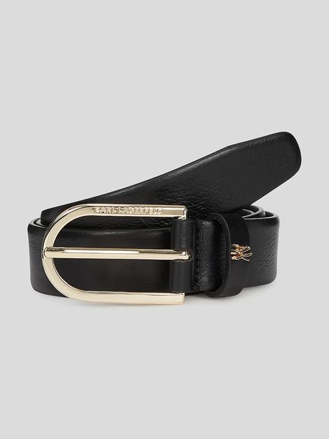 Karl Lagerfeld pasek skórzany K/AUTOGRAPH damski kolor czarny A3W33041 - zdjęcie produktu nr 1