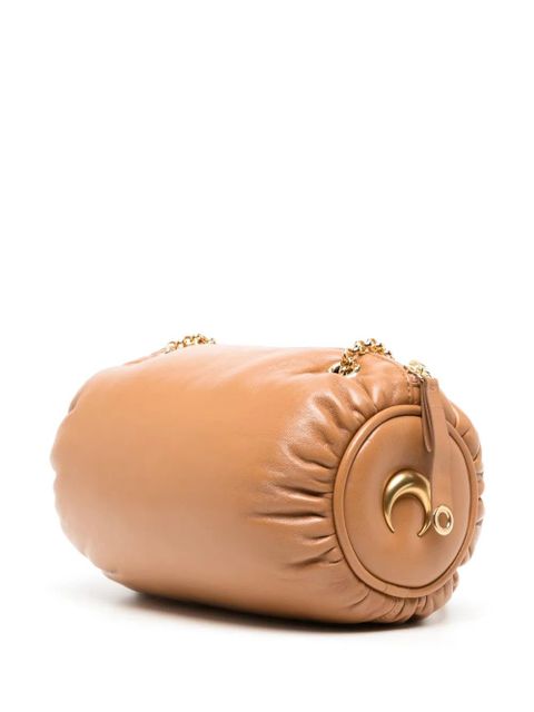 Marine Serre Pillow leather shoulder bag - Brown