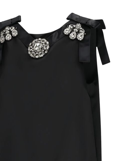Dolce & Gabbana crystal-embellishment mini dress - Black