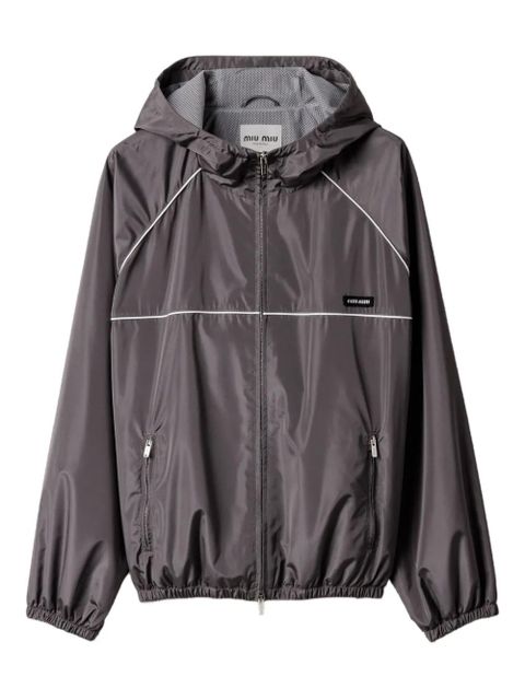 Miu Miu zip-up bomber jacket - Grey - zdjęcie produktu nr 1