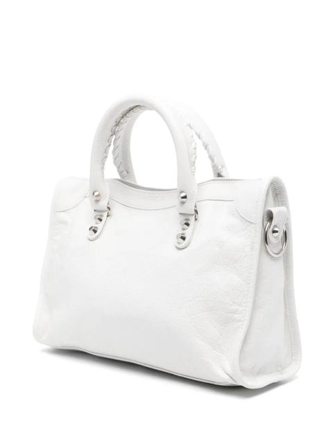 Balenciaga small Le City leather tote bag - White
