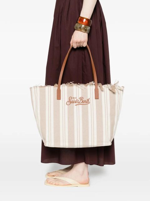 MC2 Saint Barth City striped fringed tote bag - Neutrals - zdjęcie produktu nr 2
