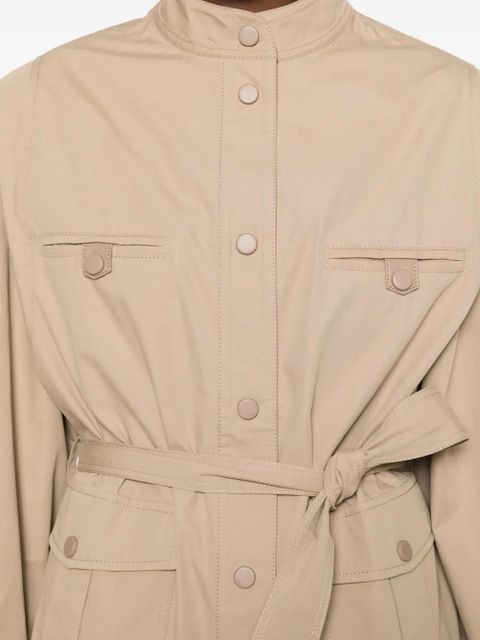 Yves Salomon button-up belted coat - Brown