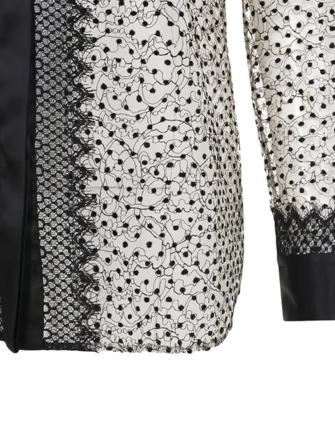 TOM FORD lace floral-pattern shirt - Neutrals