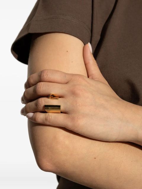 Jacquemus curved brass ring - Yellow - zdjęcie produktu nr 2