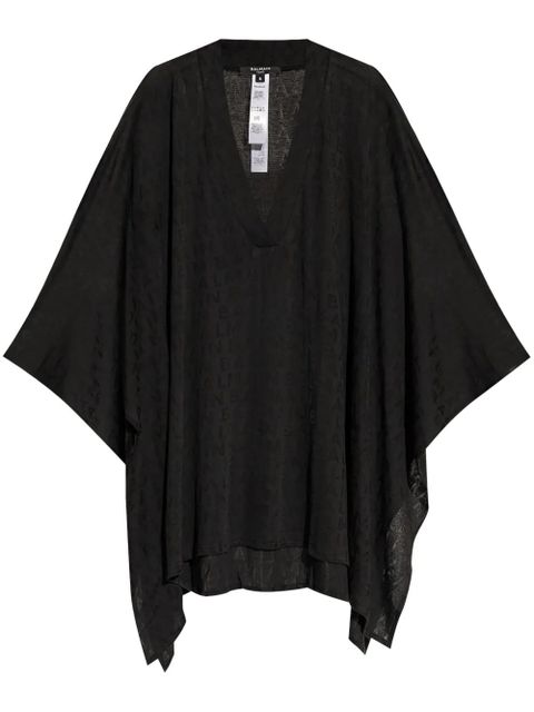 Balmain logo-jacquard beach minidress - Black - zdjęcie produktu nr 1