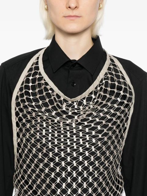 LEMAIRE Fishnet halter top - Neutrals