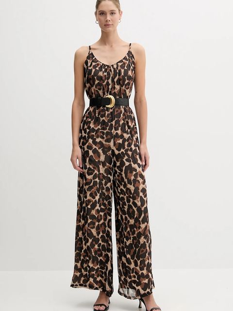 Joseph Ribkoff kombinezon kolor brązowy z dekoltem okrągłym 252936 - zdjęcie produktu nr 1