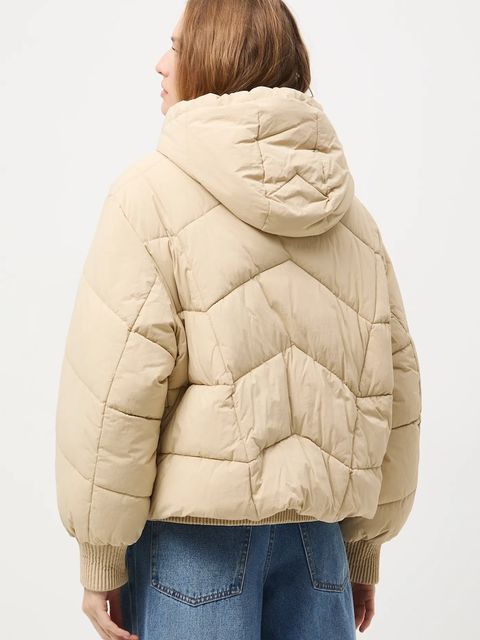 Medicine kurtka damska kolor beżowy zimowa oversize