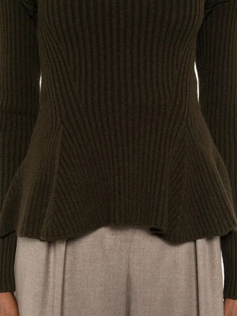Max Mara ribbed peplum knitwear - Green