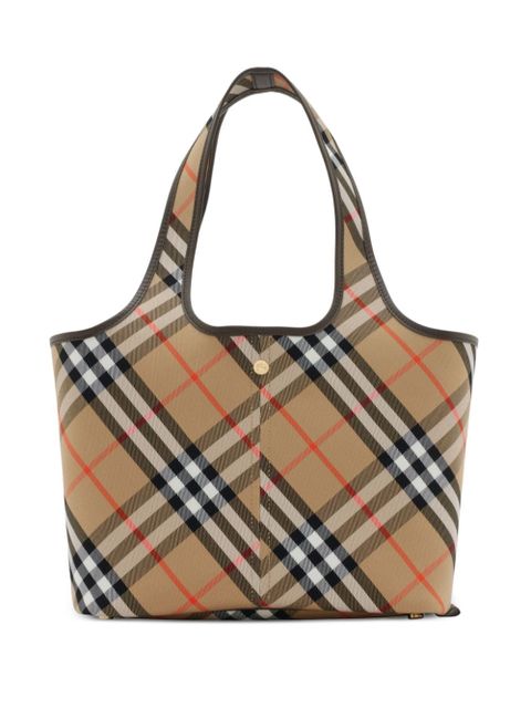 Burberry small check tote bag - Neutrals - zdjęcie produktu nr 1