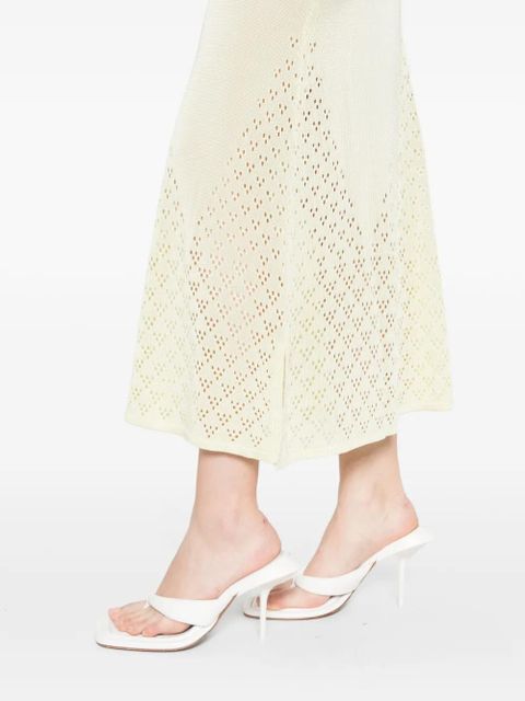 Paris Georgia Amelia openwork midi skirt - Yellow
