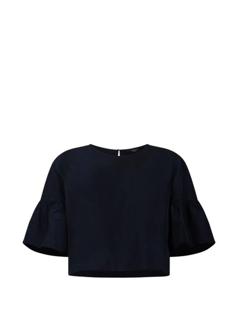 Weekend Max Mara bell-sleeve cropped boxy blouse - Blue - zdjęcie produktu nr 1