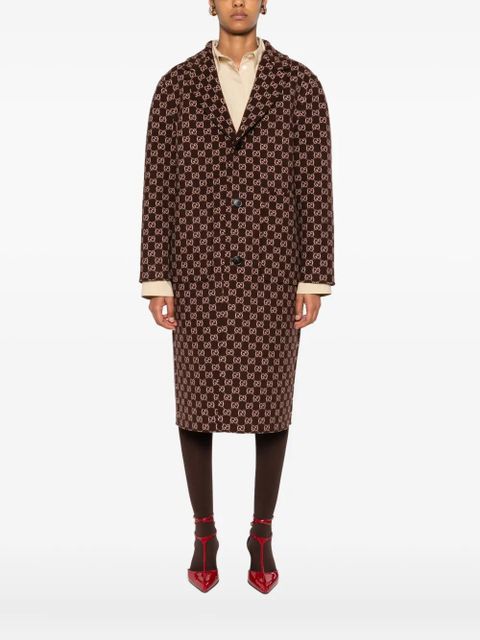 Gucci button-fastening coat - Brown