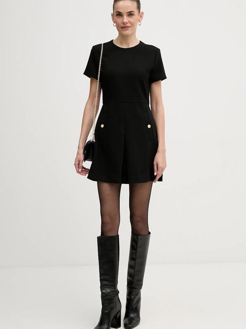 Tommy Hilfiger sukienka kolor czarny mini rozkloszowana WW0WW47970 - zdjęcie produktu nr 2