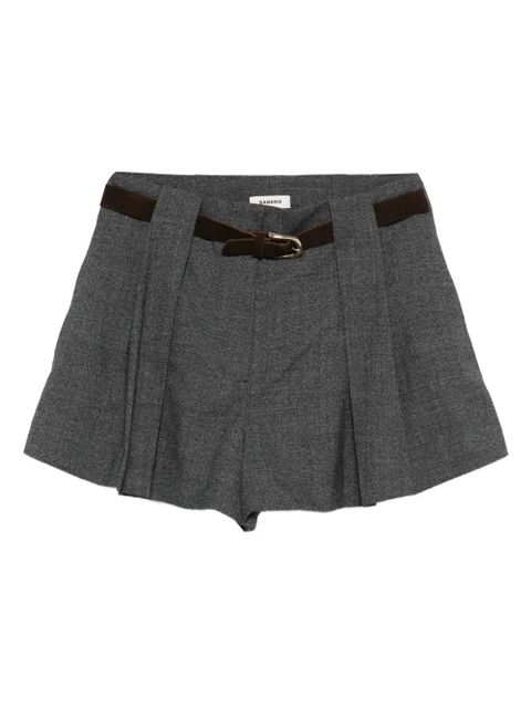 SANDRO pleated belted shorts - Grey - zdjęcie produktu nr 1