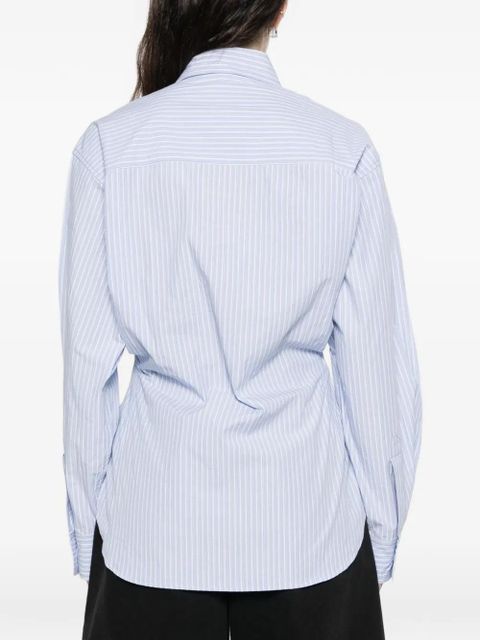 AGOLDE striped chest-pocket shirt - Blue