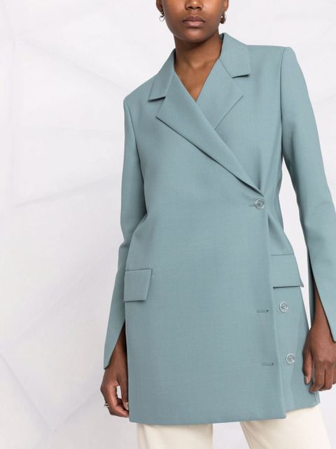 Off-White Cardbox wrap blazer - Green