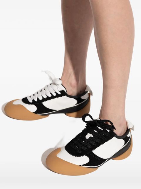 Alexander McQueen leather panelled sneakers - White