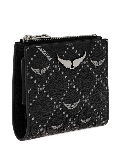 Zadig&Voltaire wings-plaque zip-around wallet - Black