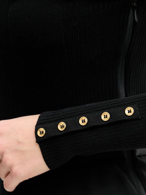 Elisabetta Franchi sukienka z dodatkiem jedwabiu kolor czarny midi prosta AM06B56E2