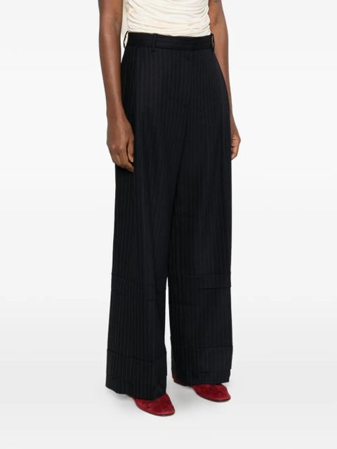 KHAITE Linden palazzo pants - Blue