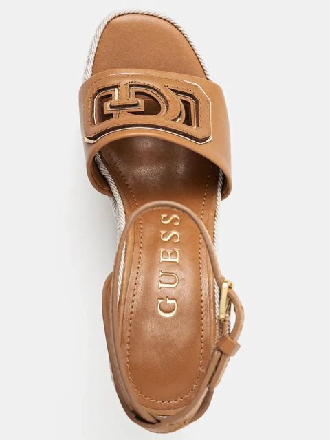 Guess sandały TANVEE kolor brązowy FLJTAN LEA04