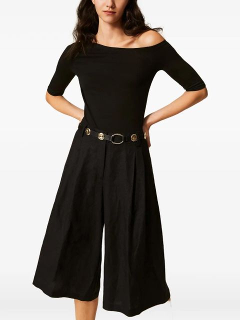 TWINSET pleated Bermuda shorts - Black