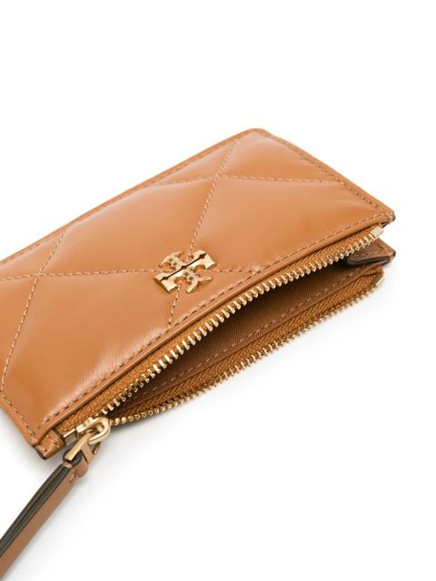 Tory Burch Kira diamond-quilted cardholder - Brown