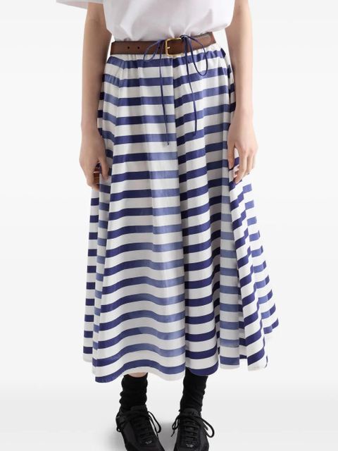 Prada striped full skirt - Blue