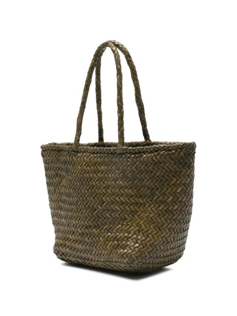 DRAGON DIFFUSION Small Grace basket woven satchel - Green