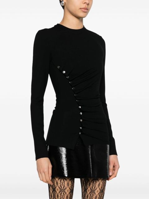 Rabanne asymmetric studded T-shirt - Black - zdjęcie produktu nr 2