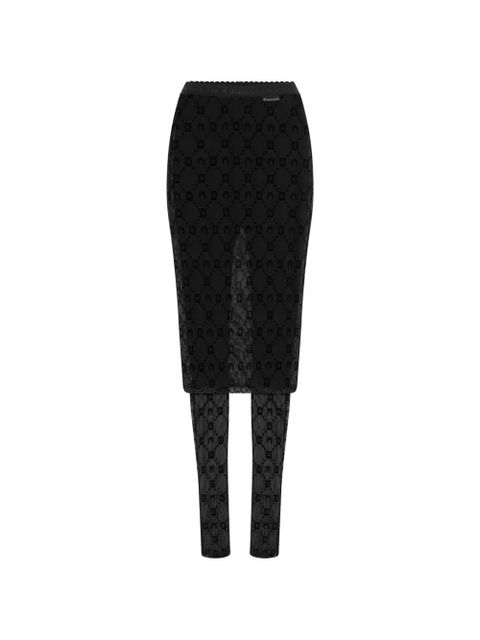 Marine Serre moongram mesh trousers - Black - zdjęcie produktu nr 1