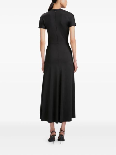 Victoria Beckham gathered waist midi dress - Black