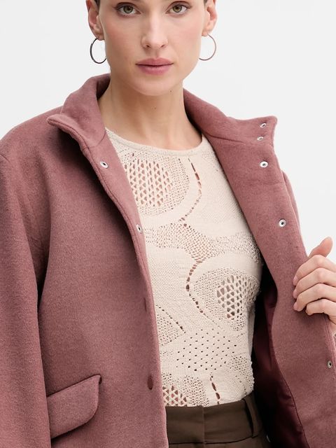 Hoss Intropia kurtka z dodatkiem wełny kolor różowy przejściowa 5432683