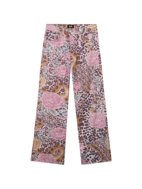 GCDS floral-print trousers - Neutrals - zdjęcie produktu nr 1