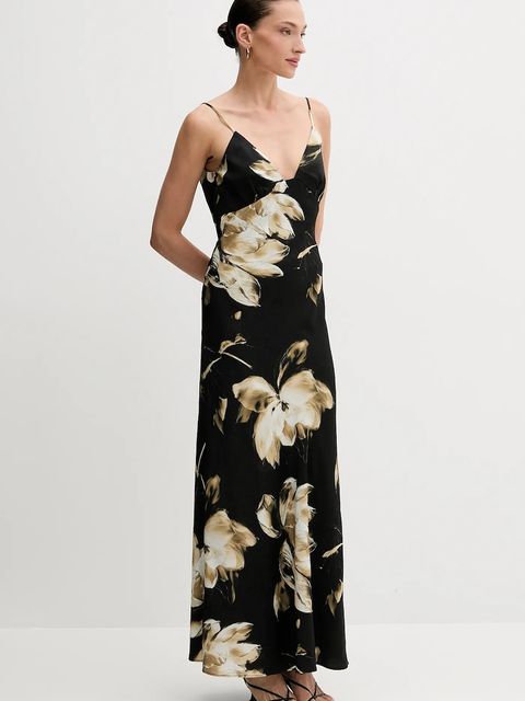 Bardot sukienka kolor czarny maxi prosta 57516DB8 - zdjęcie produktu nr 1