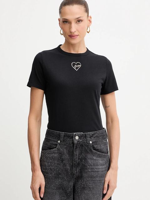 BOSS Orange t-shirt bawełniany damski kolor czarny 50549192 - zdjęcie produktu nr 1