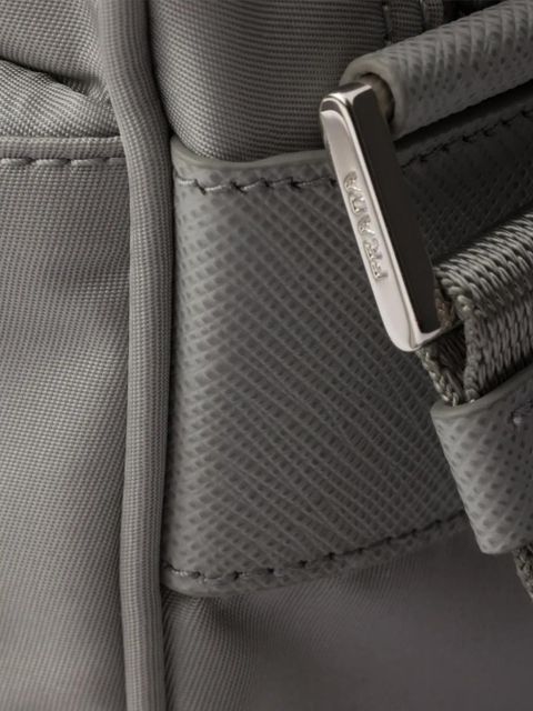 Prada logo-plaque shoulder bag - Grey