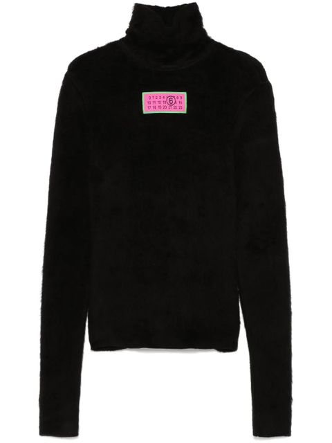 MM6 Maison Margiela numbers-motif sweater - Black - zdjęcie produktu nr 1