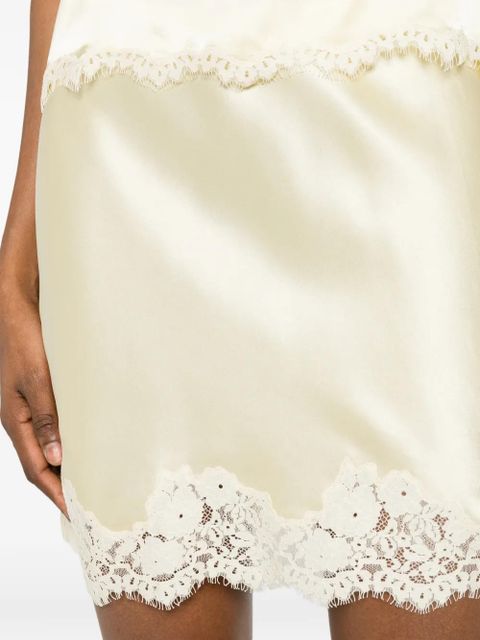 DÔEN DOEN GIULIETTA MINI SKIRT W LACE - Neutrals