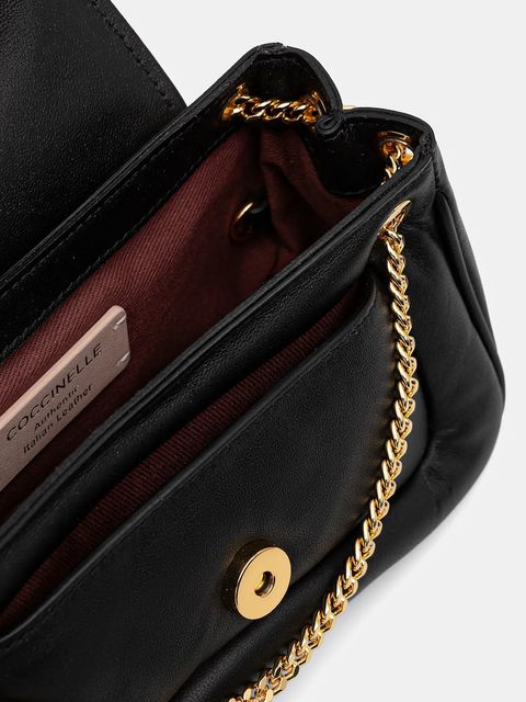 Coccinelle torebka skórzana COCCINELLE C-ME FLUFFY