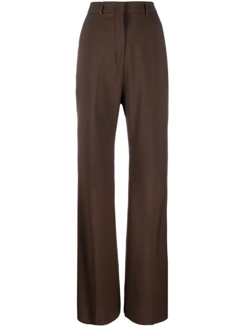 Sportmax high-rise straight-leg trousers - Brown - zdjęcie produktu nr 1