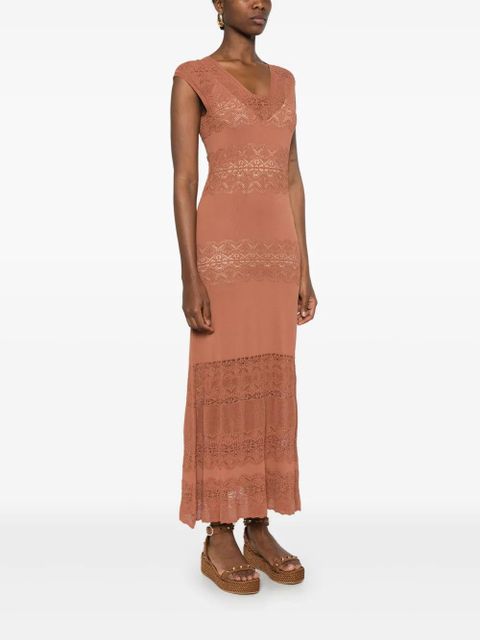 TWINSET knitted maxi dress - Brown