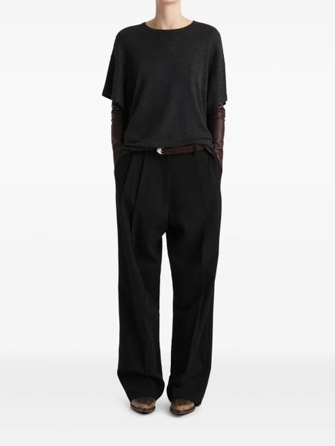 KHAITE short-sleeve top - Grey