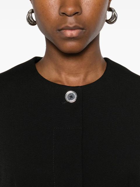 TOTEME round-neck flap-pocket jacket - Black